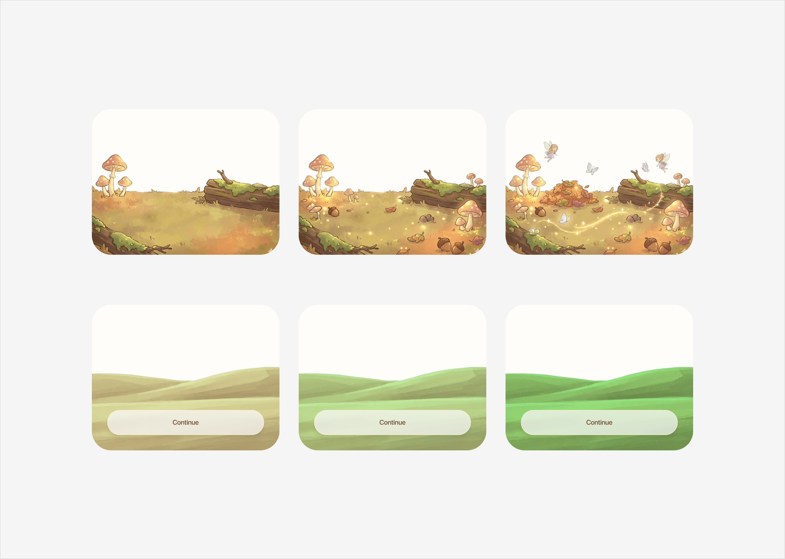 Initial PreeMe environment exploration with woodland and meadow concepts