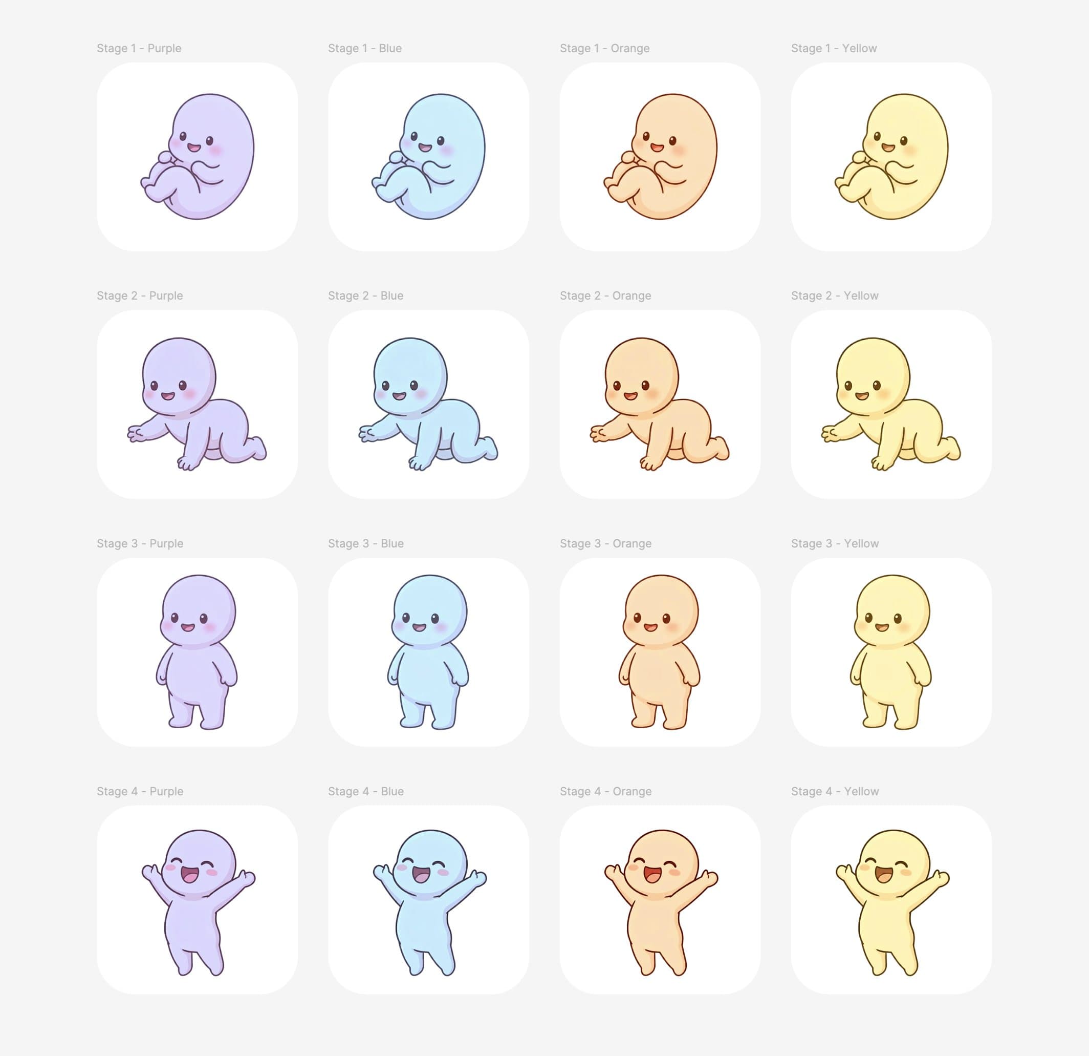 PreeMe character design explorations