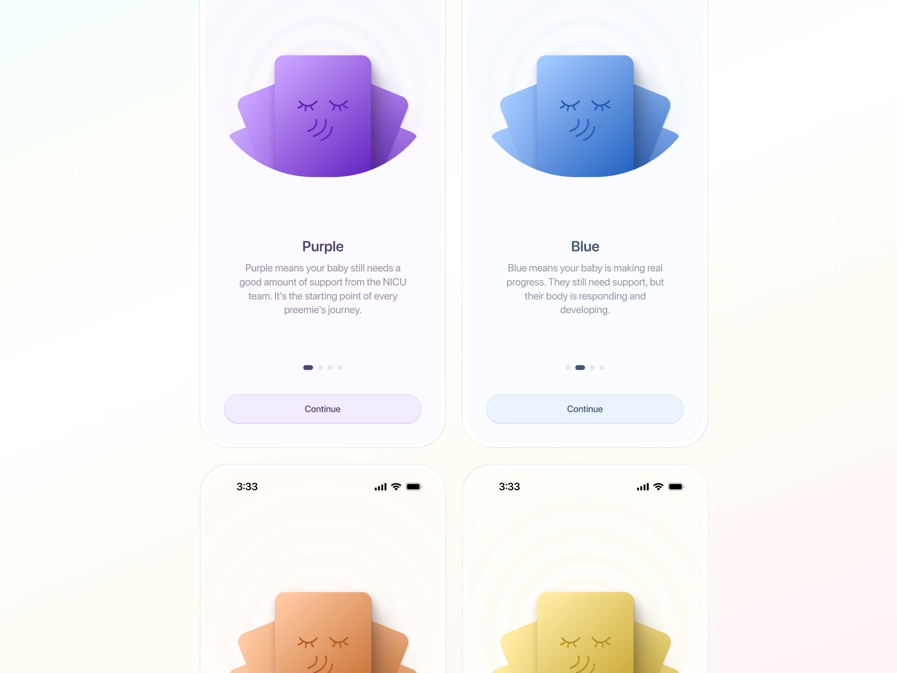 PreeMe color explanations for development cards