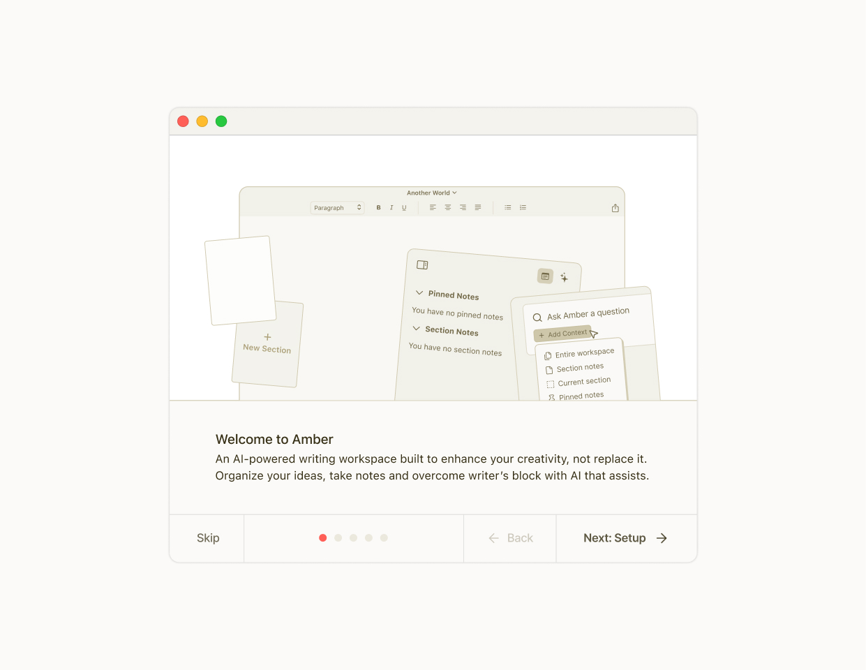 Amber — Onboarding