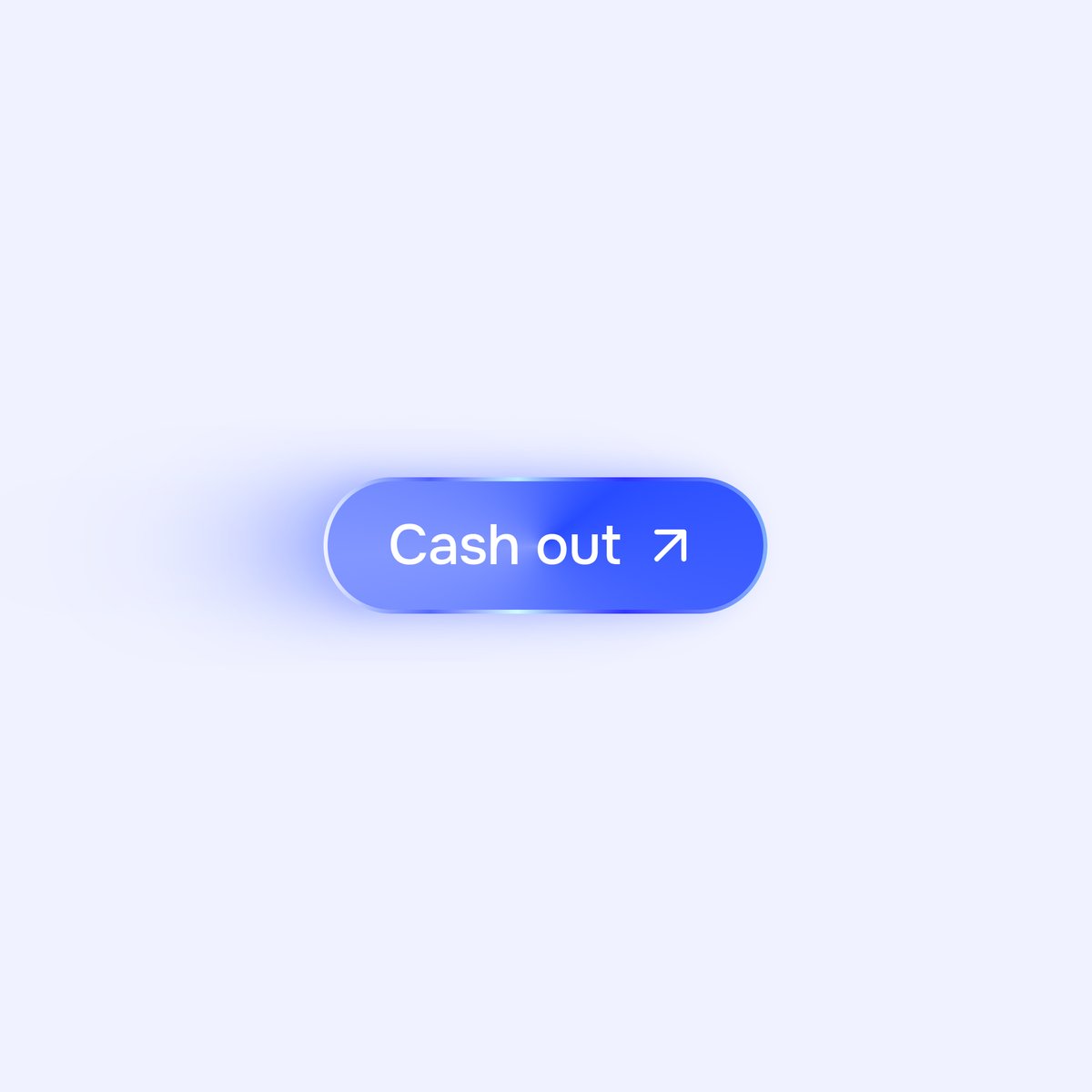 Cash out button on light background